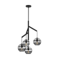 Sedona Single Chandelier Single Transparent Smoke Nightshade Black Bulb Not Included