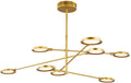 Spectica 6 Chandelier Acrylic Plated Brass LED 90 CRI 3000K 277V