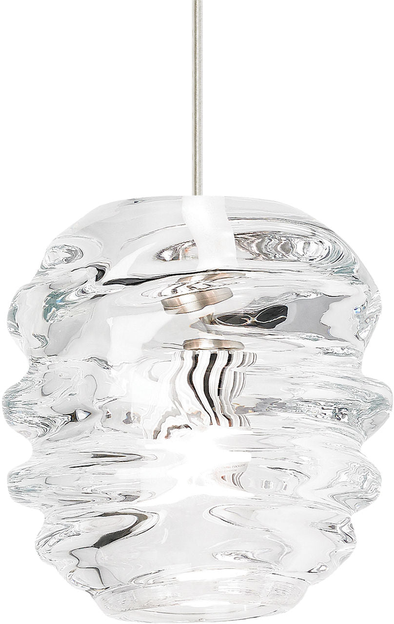 Audra Pendant | Satin Nickel | Clear Glass Bulb(s) Included