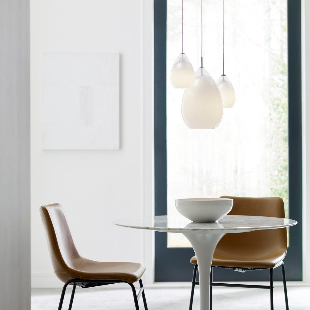 Alina Grande Pendant White Satin Nickel 2700K 90 CRI a19 led 90 cri 2700k 120v