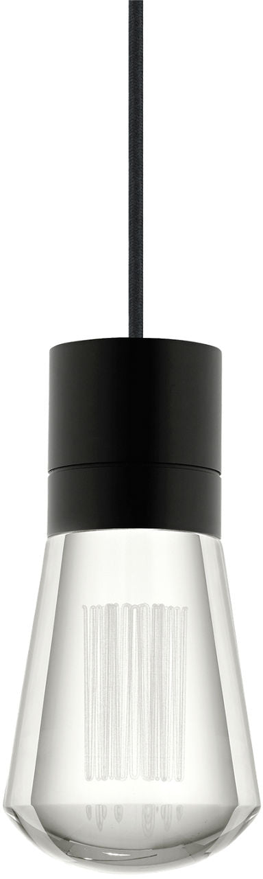 Alva 1-Light Pendant | Black | Black Cord 3000-2200K