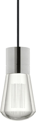 Alva 1-Light Pendant | Satin Nickel | Black Cord 3000-2200K