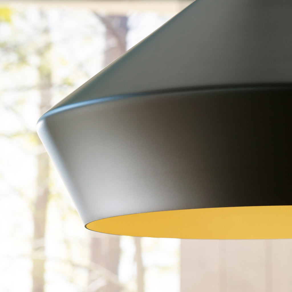 Brummel Grande Pendant | Satin Nickel | Charcoal Gray Bulb(s) Included