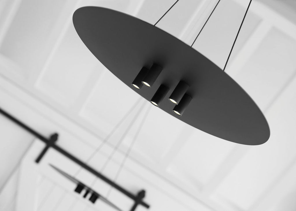 Ponte 22 Pendant Nightshade Black 3000K 90 CRI integrated led 90 cri 3000k 120v