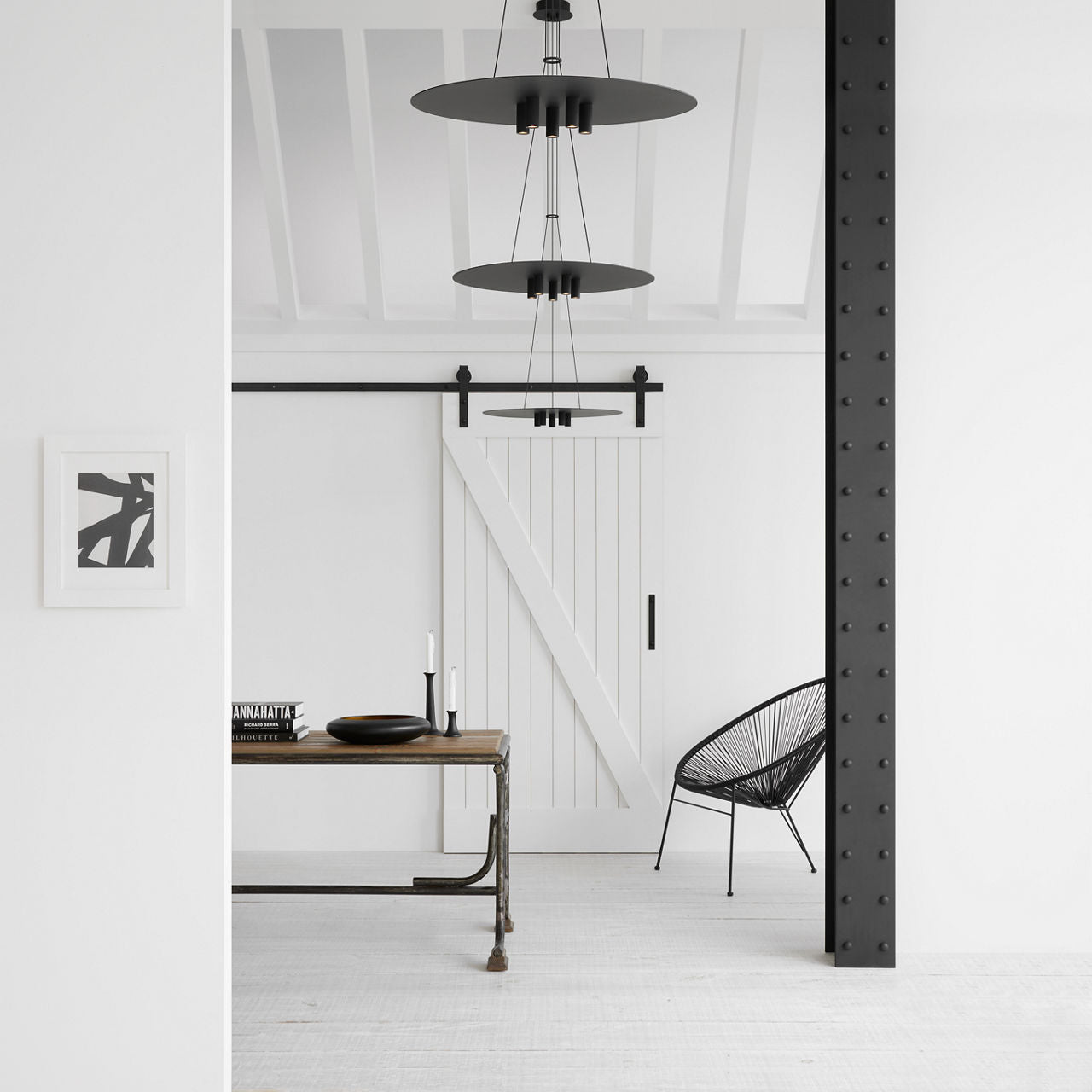 Ponte 22 Pendant Nightshade Black 3000K 90 CRI integrated led 90 cri 3000k 277v