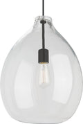 Quinton Pendant Clear Black Bulb Not Included