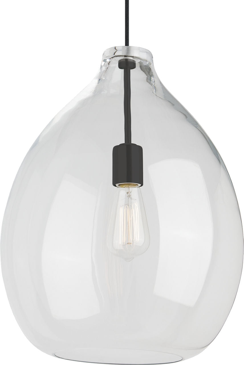 Quinton Pendant Clear Black Bulb Not Included