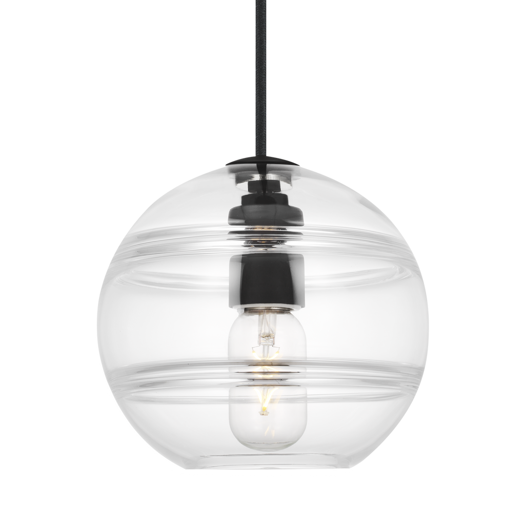 Sedona Medium Pendant | Clear Nightshade Black Bulb Not Included