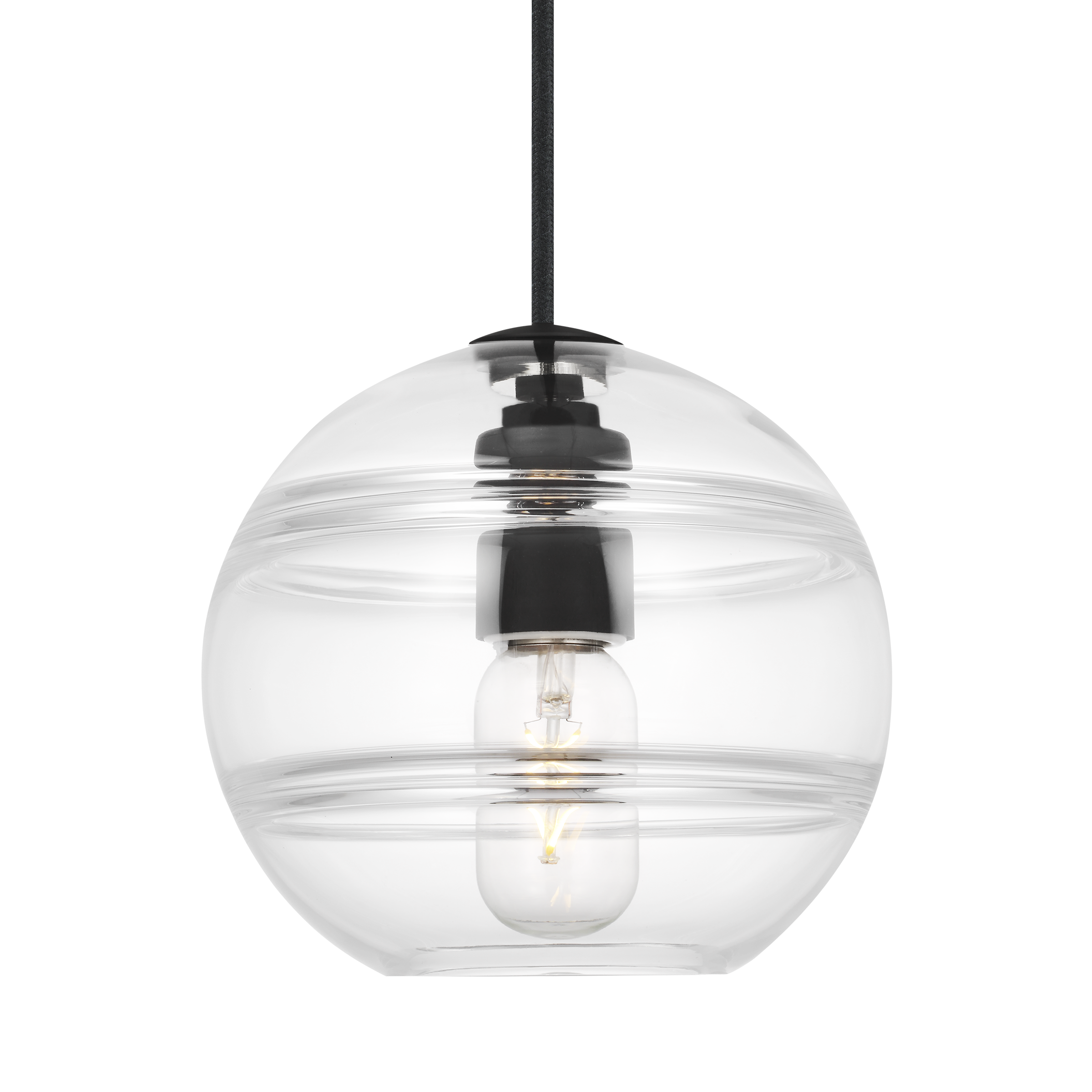 Sedona Medium Pendant | Clear Nightshade Black Bulb Not Included