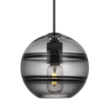 Sedona Medium Pendant Transparent Smoke Nightshade Black Bulb Not Included