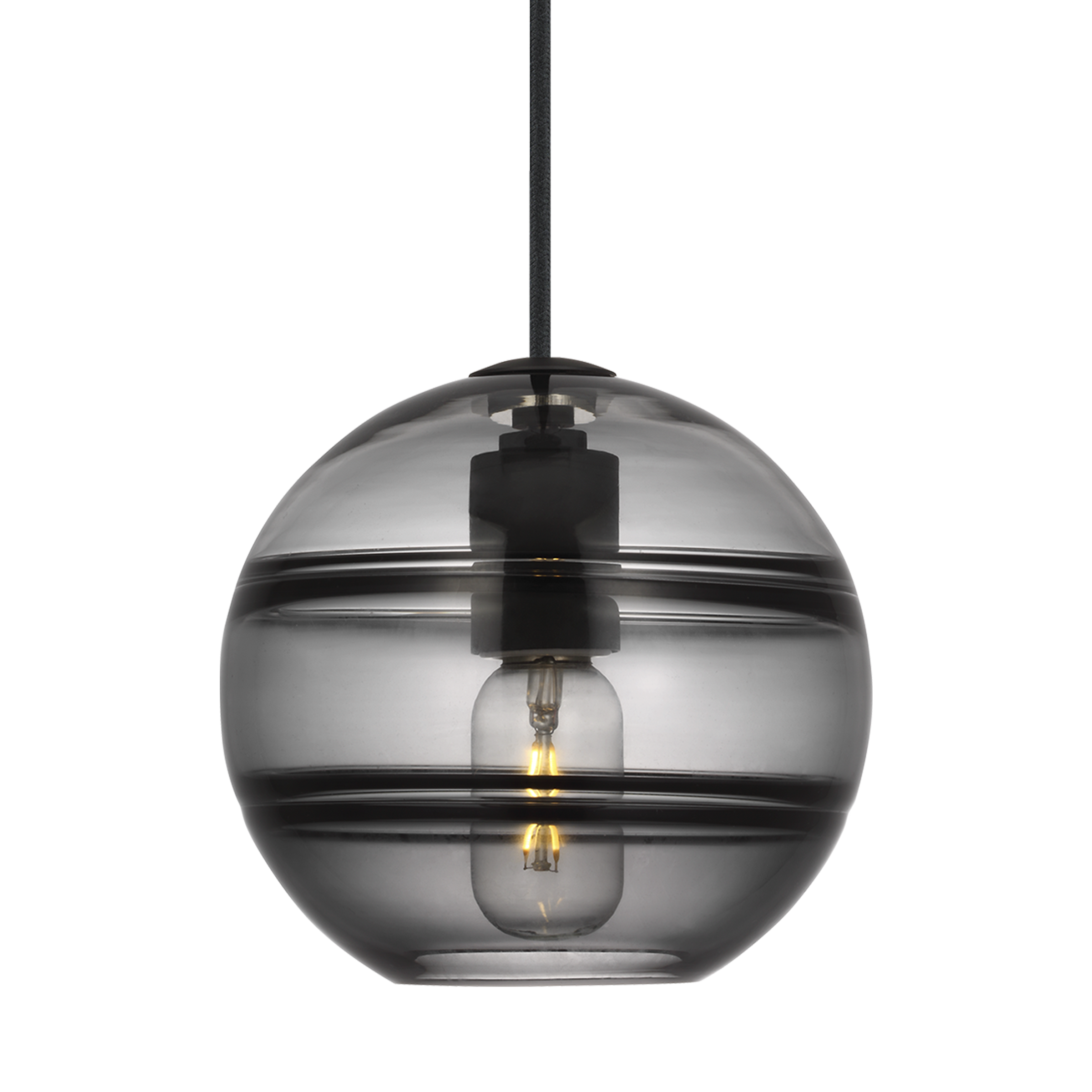 Sedona Medium Pendant Transparent Smoke Nightshade Black T14 LED 90 CRI 2700K 120V