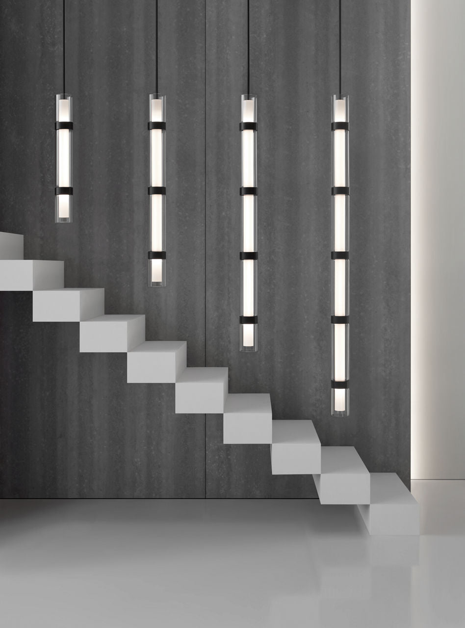 Wit Pendant 5 Glass Black 3000K 90 CRI integrated led 90 cri 3000k 120-277v unv (t24)