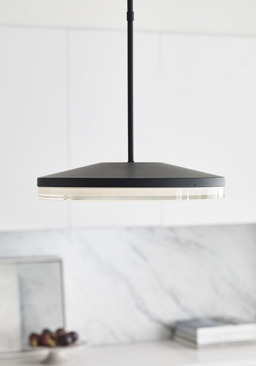 Wyatt Large Pendant Nightshade Black 3000K 90 CRI integrated led 90 cri 3000k 120v-277v unv