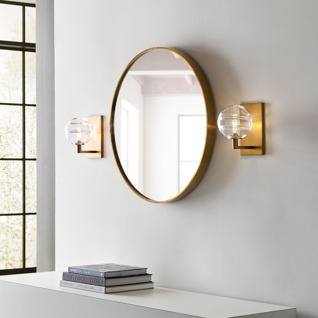 Sedona Wall Clear Aged Brass 2700K 90 CRI t6 led 90 cri 2700k 120v