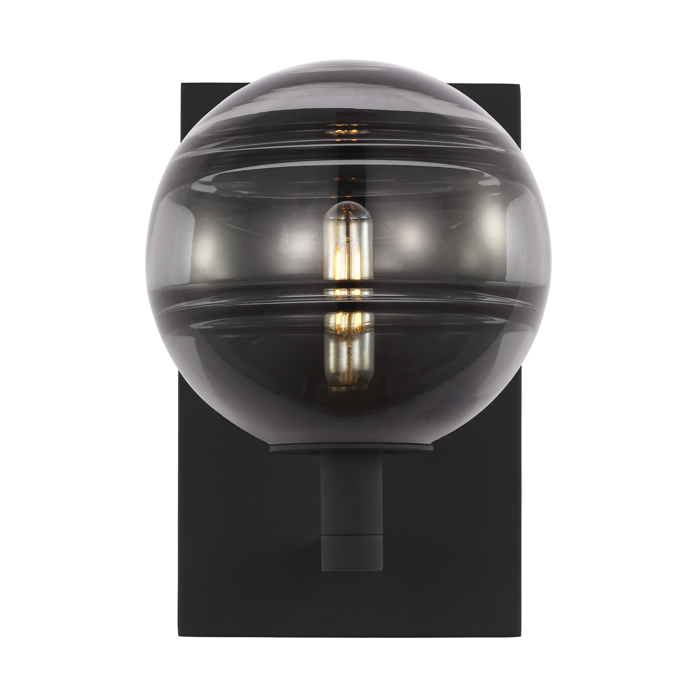 Sedona Wall Transparent Smoke Nightshade Black Bulb Not Included
