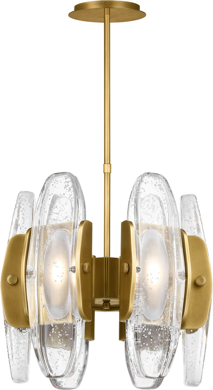 Wythe Small Chandelier 6 Light plated brass 2700K 90 CRI integrated led 90 cri 2700k 120v-277v unv