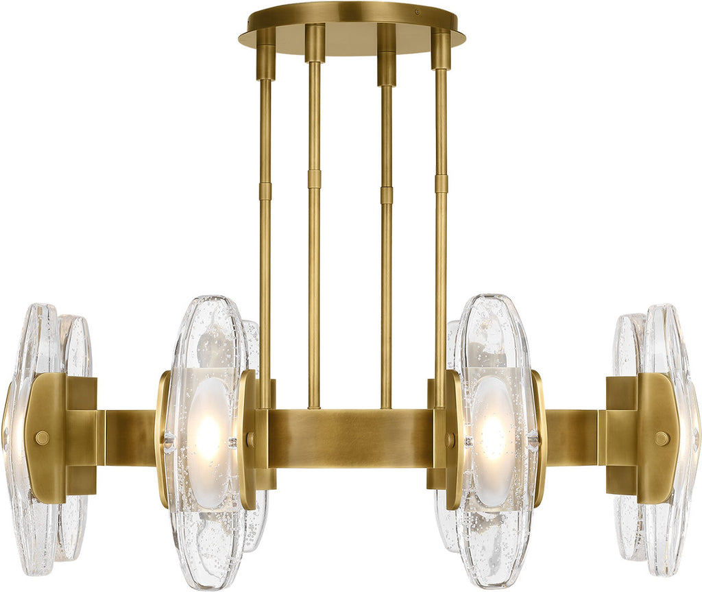 Wythe Large Chandelier 8 Light plated brass 2700K 90 CRI integrated led 90 cri 2700k 120v-277v unv