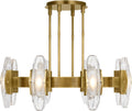 Wythe Large Chandelier 8 Light plated brass 2700K 90 CRI integrated led 90 cri 2700k 120v-277v unv