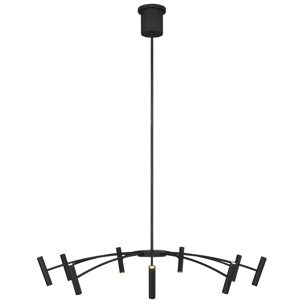 Aerial 40 Chandelier Matte Black 3000K 90 CRI integrated led 90 cri 3000k 120v
