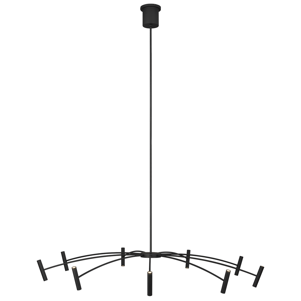 Aerial 55 Chandelier Matte Black 3000K 90 CRI integrated led 90 cri 3000k 120v