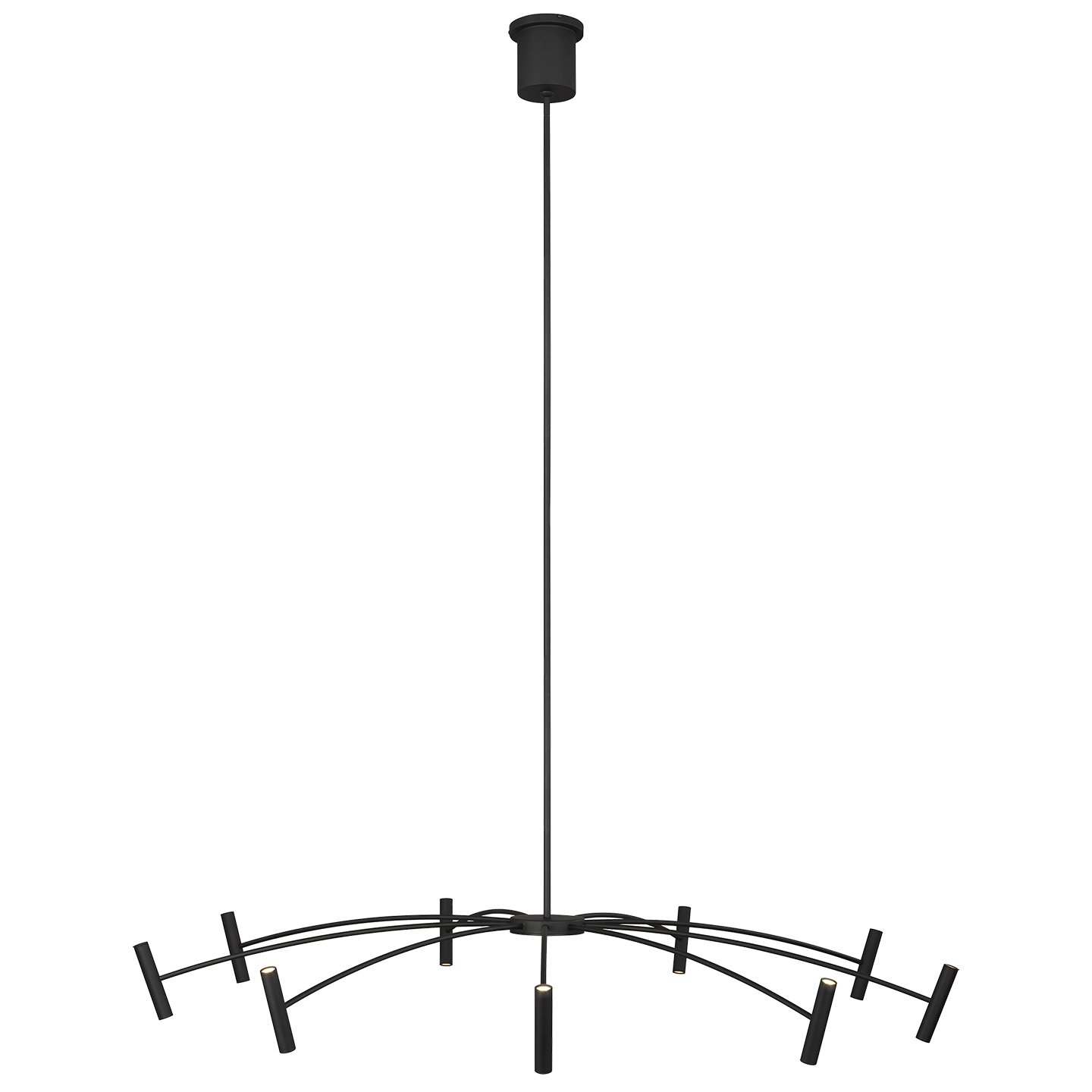 Aerial 55 Chandelier Matte Black 3000K 90 CRI integrated led 90 cri 3000k 120v