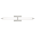 Metro Bath White Glass satin nickel 3000K 90 CRI led 90 cri 3000k 277v