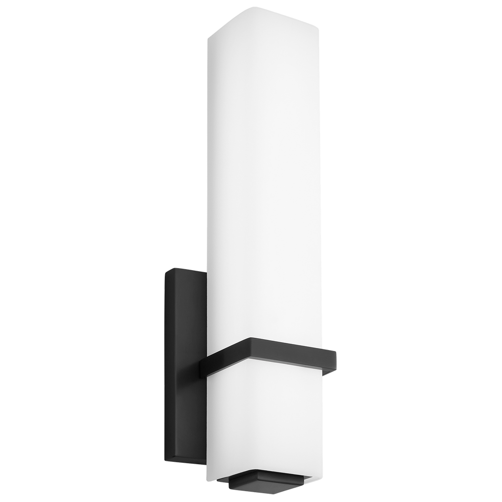Milan 13 Bath 13" Small White Glass dark Bronze LED 3000K 90 CRI90 cri 3000k 277v