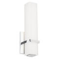 Milan 13 Bath 13" Small White Glass Chrome LED 90 CRI 3000K 120V