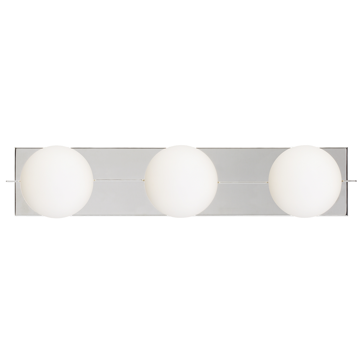 Orbel 3-Light Bath 3 Light Polished Nickel Bulb Not Included
