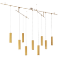 Blok Small Chandelier 9 Light Aged Brass LED 3000K 90 CRI 12Vremote