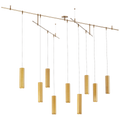 Blok Small Chandelier 9 Light Aged Brass LED 90 CRI 3000K 12V Surface