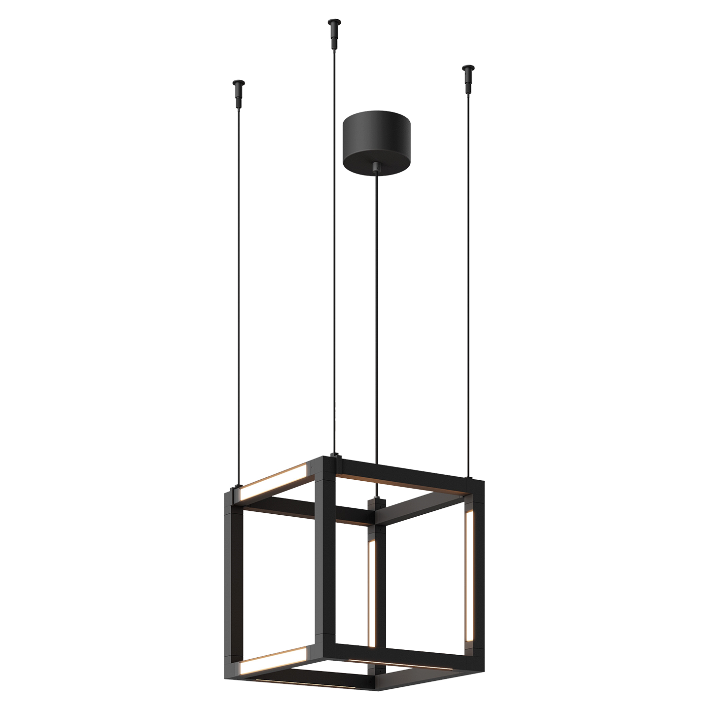 Brox Cube 12 Pendant Cube nightshade black 3000K 90 CRI 24v remote canopy