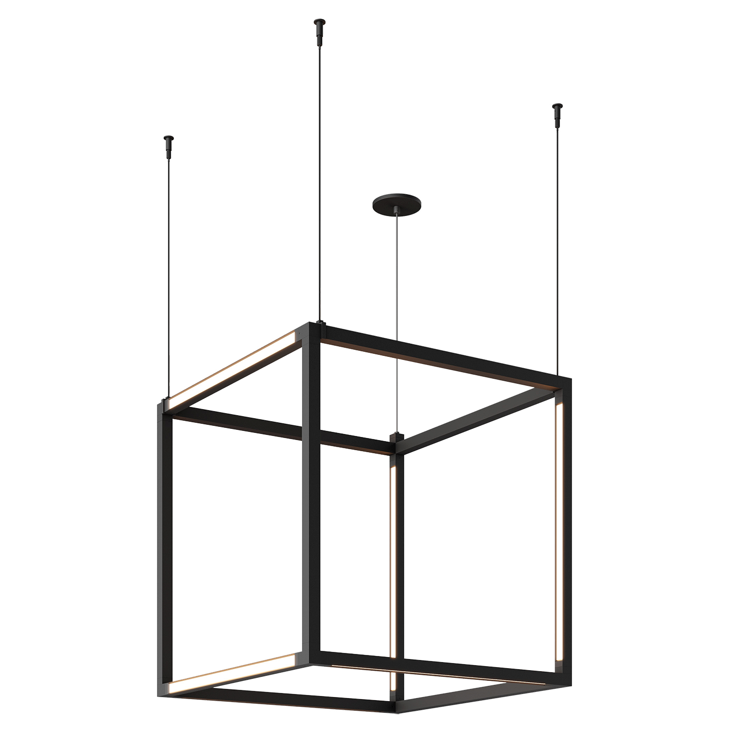 Brox Cube 24 Pendant Cube nightshade black 3000K 90 CRI 24v remote canopy
