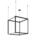 Brox Cube 24 Pendant Cube nightshade black 3000K 90 CRI 24v surface canopy