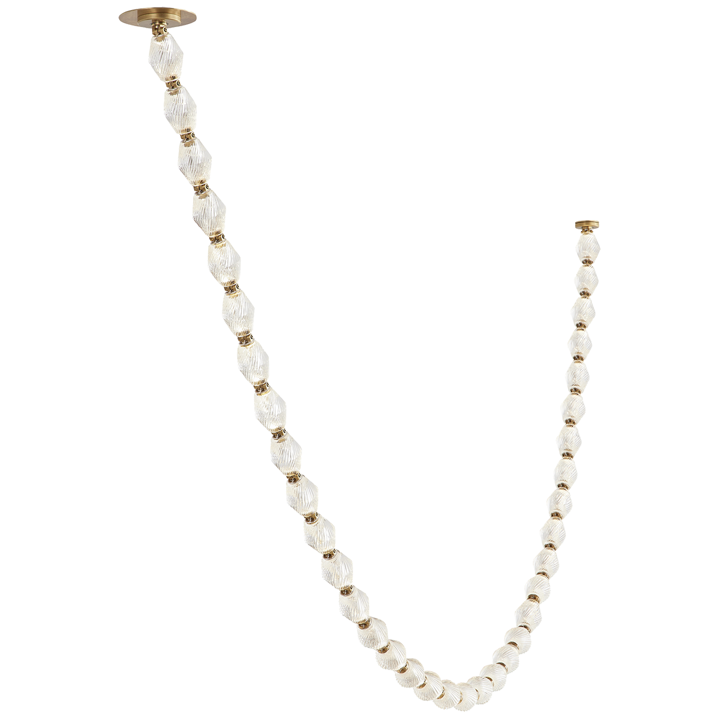 Collier 108 Chandelier Natural Brass Integrated LED 90 CRI 2700K 120V (Remote)