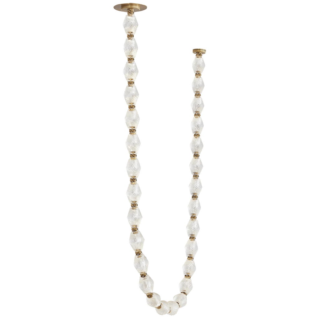 Collier 84 Chandelier Natural Brass Integrated LED 2700K 90 CRI 120V (Remote)