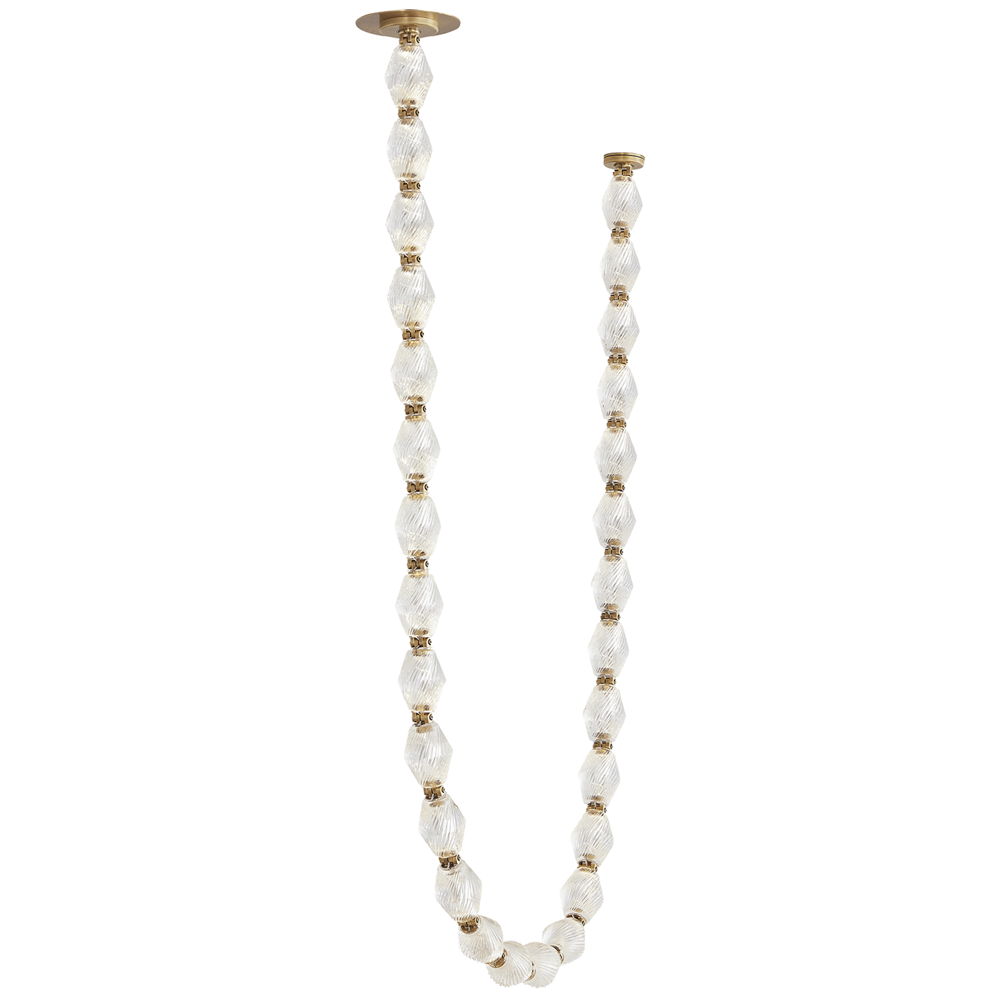 Collier 84 Chandelier Natural Brass Integrated LED 2700K 90 CRI 120V (Remote)