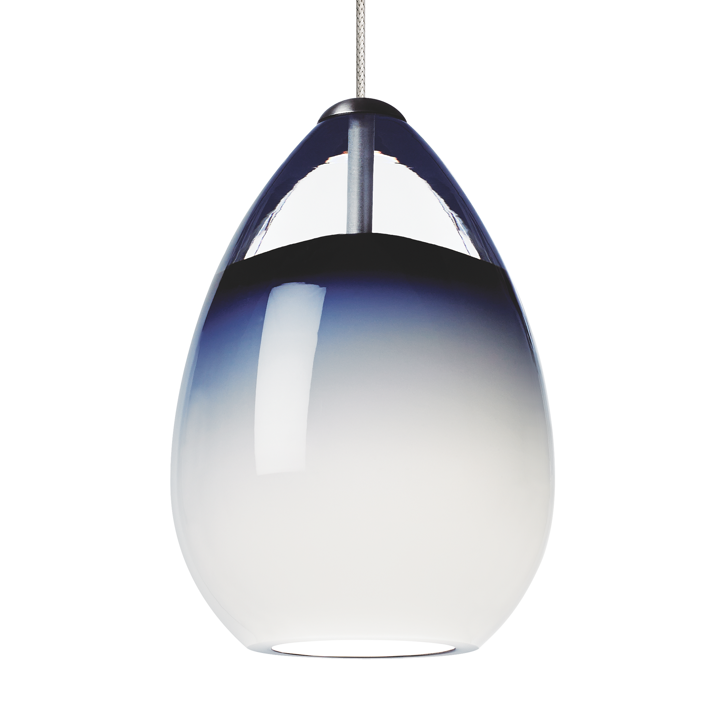 Alina Pendant | Antique Bronze | Steel Blue Glass FreeJack Bulb(s) Not Included