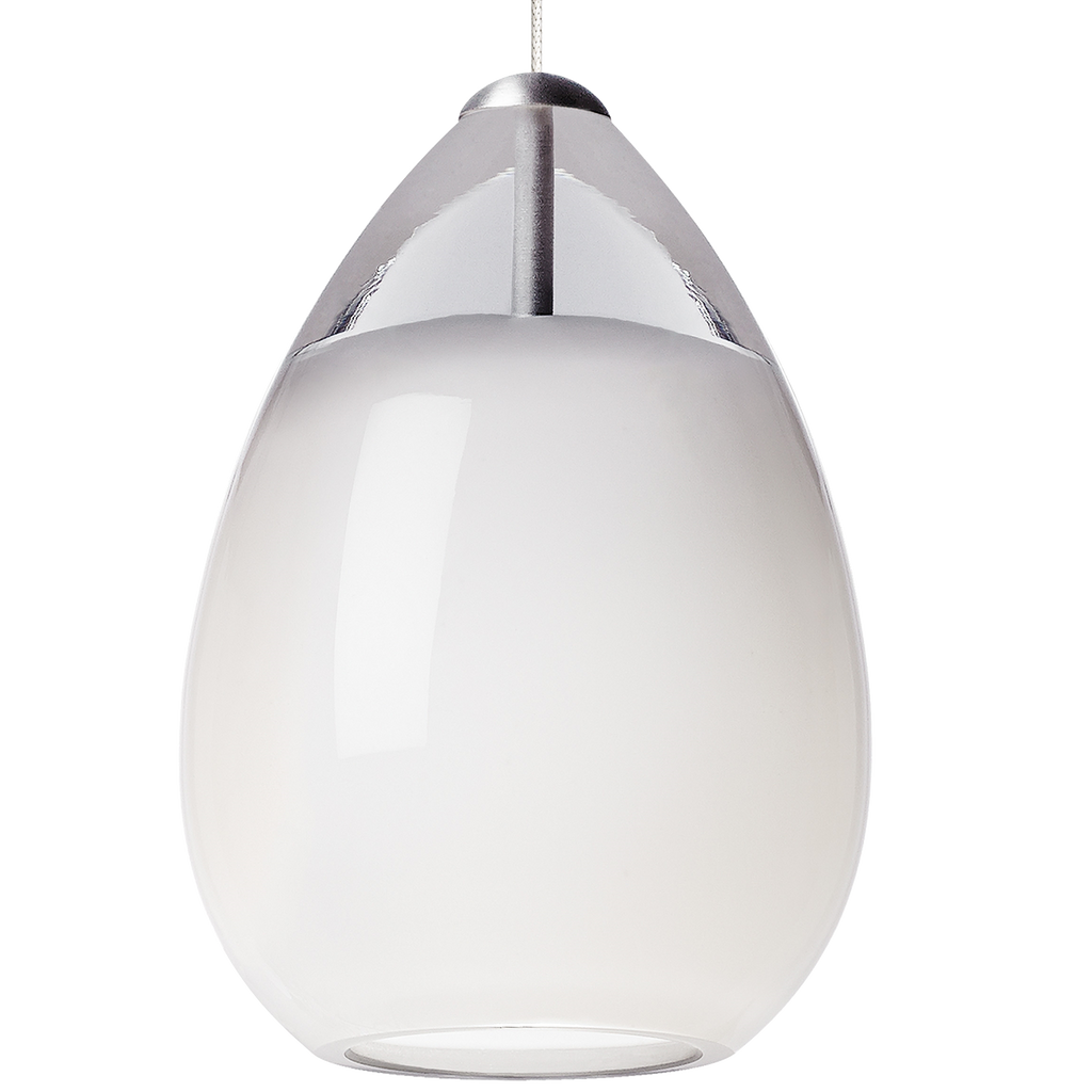 Alina Pendant | Chrome | White Glass FreeJack Bulb(s) Included