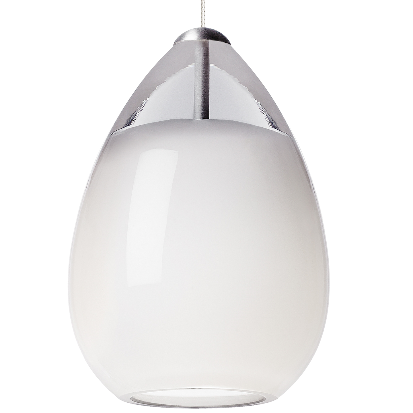 Alina Pendant | Chrome | White Glass FreeJack Bulb(s) Included