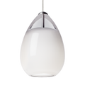 Alina Pendant | Satin Nickel | White Glass FreeJack Bulb(s) Included
