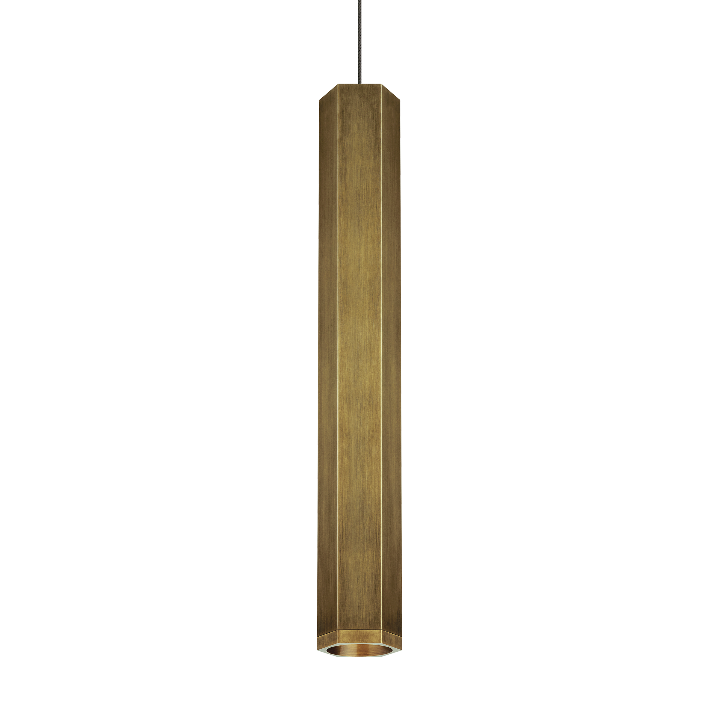 Blok Large Pendant | Aged Brass and Aged Brass |  FreeJack Bulb(s) Not Included
