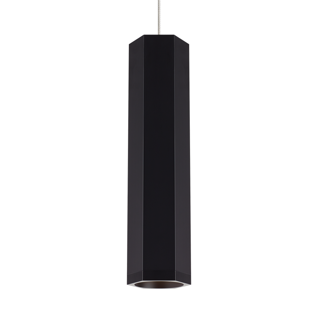 Blok Small Pendant | Matte Black and Satin Nickel |  FreeJack Bulb(s) Included
