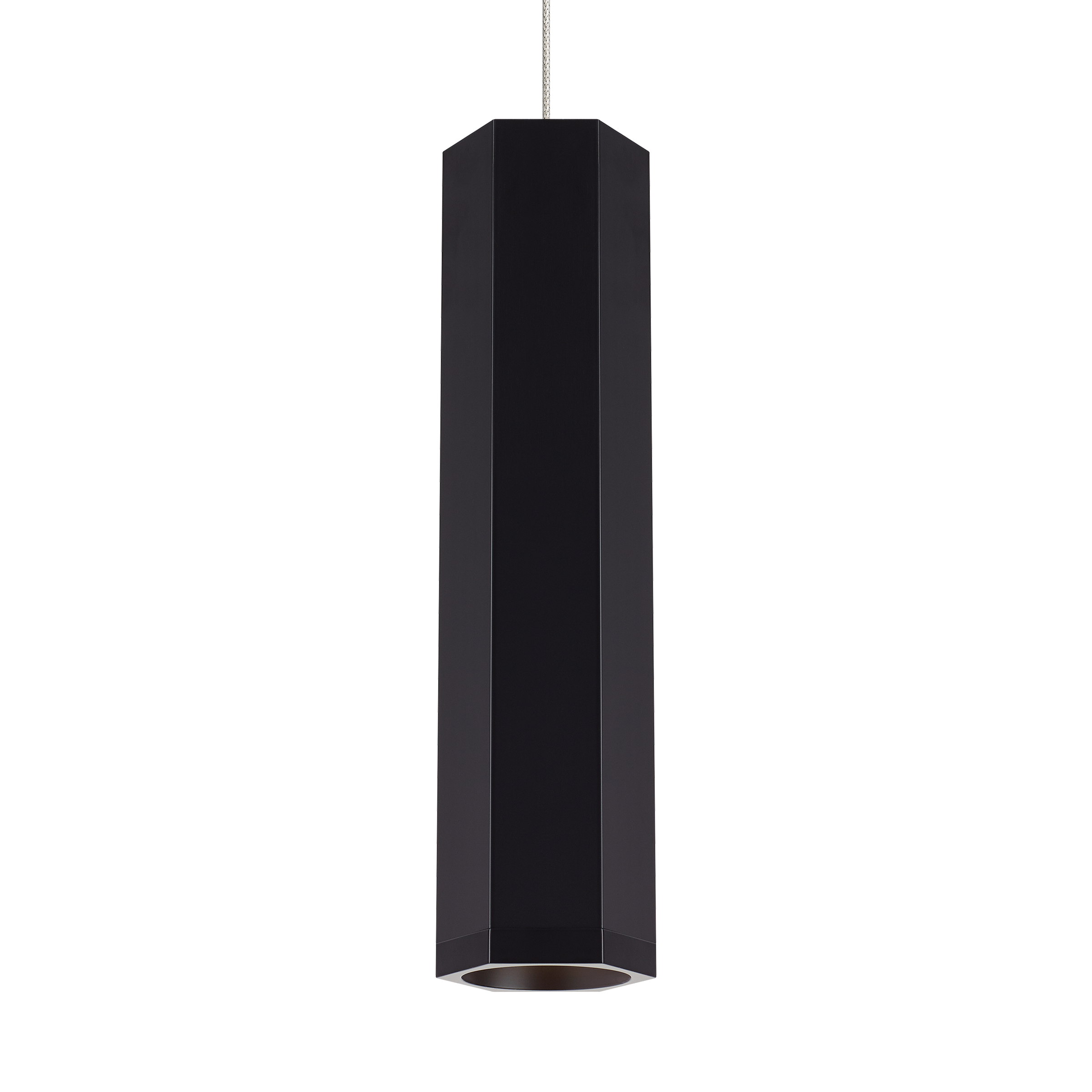 Blok Small Pendant | Matte Black and Satin Nickel |  FreeJack Bulb(s) Included