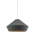 Brummel Pendant | Antique Bronze | Matte Charcoal Gray FreeJack Bulb(s) Not Included