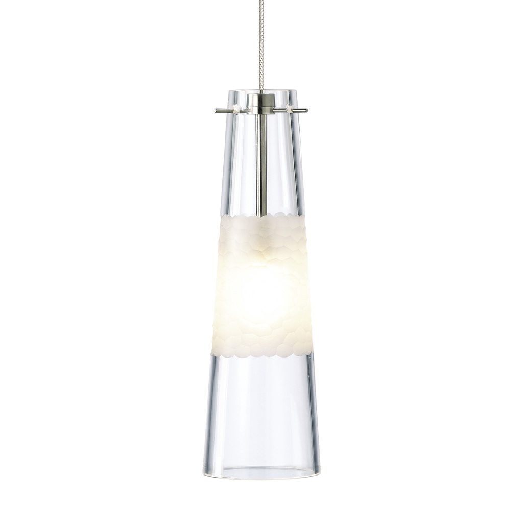 Bonn Pendant | Satin Nickel | Clear glass FreeJack Bulb(s) Not Included