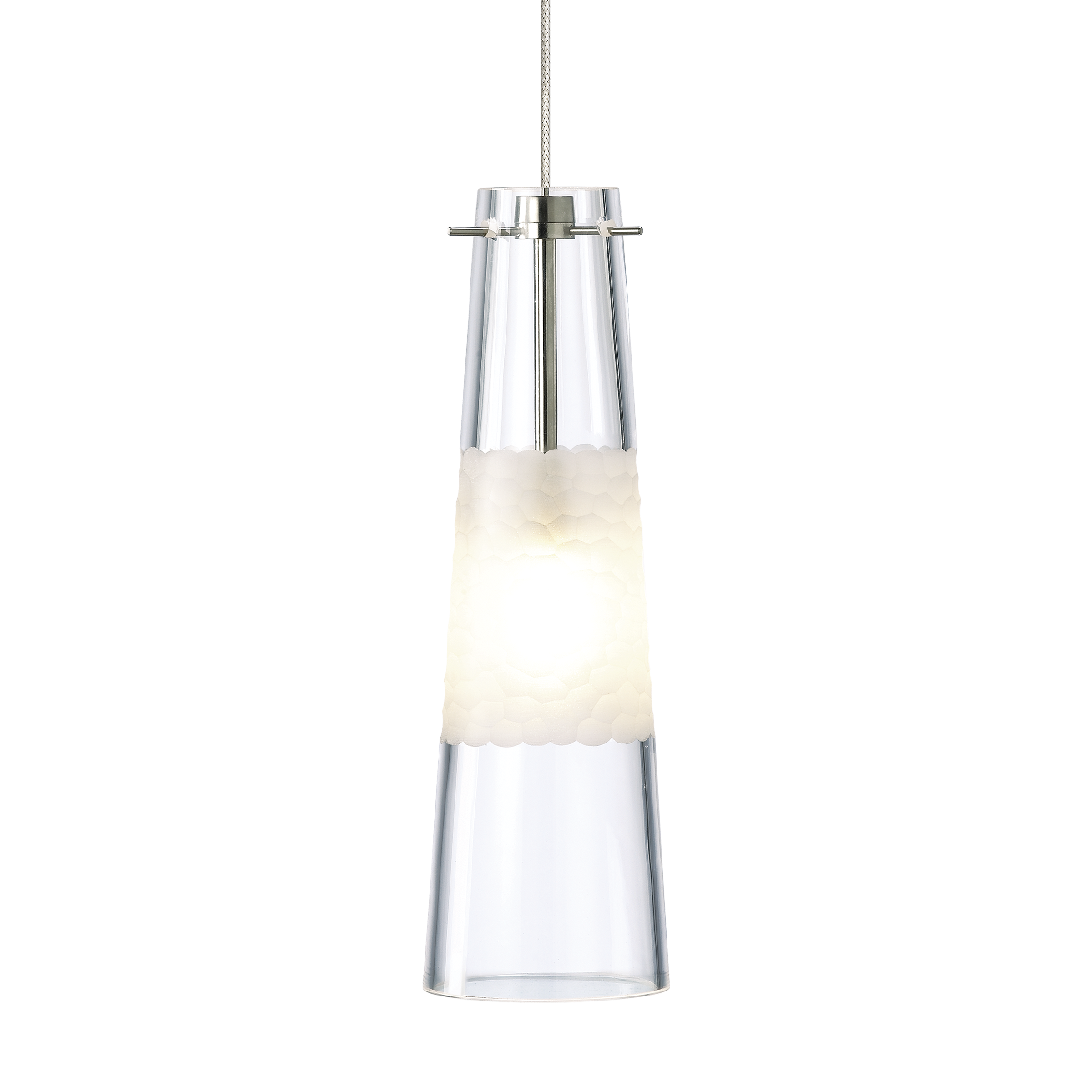 Bonn Pendant | Satin Nickel | Clear glass FreeJack Bulb(s) Not Included