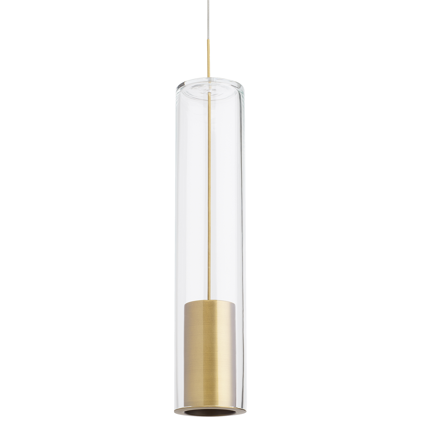 Captra Pendant | Aged Brass | Clear glass FreeJack Bulb(s) Included
