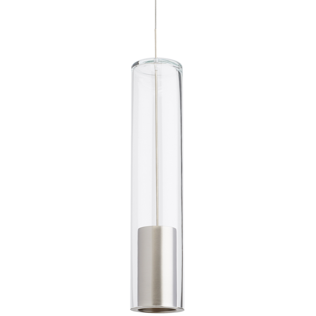 Captra Pendant | Satin Nickel | Clear glass FreeJack Bulb(s) Included