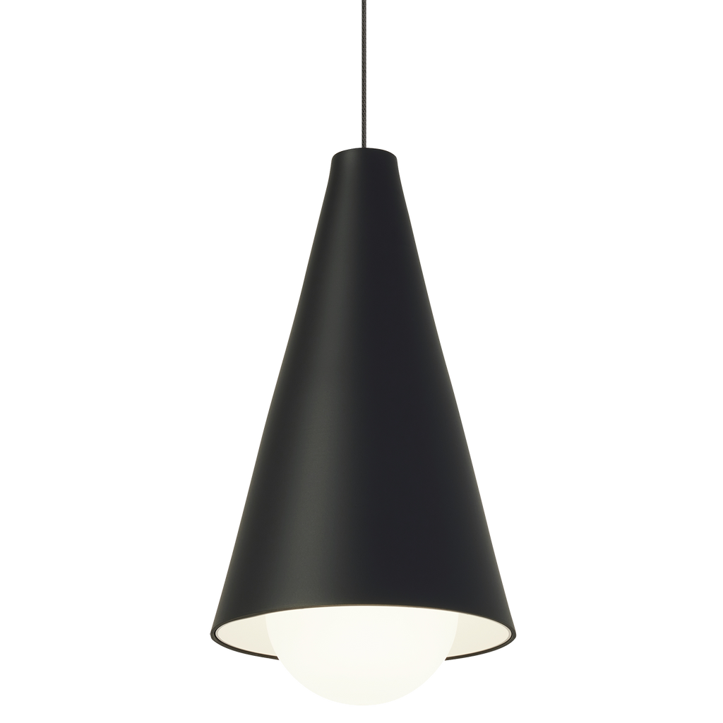 Joni Mini Pendant | Nightshade Black | Frost Glass FreeJack Bulb(s) Included